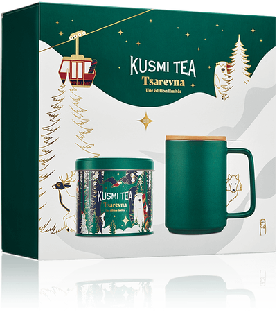 Coffret Tsarevna - Coffret thé noir de Noël, mug infuseur